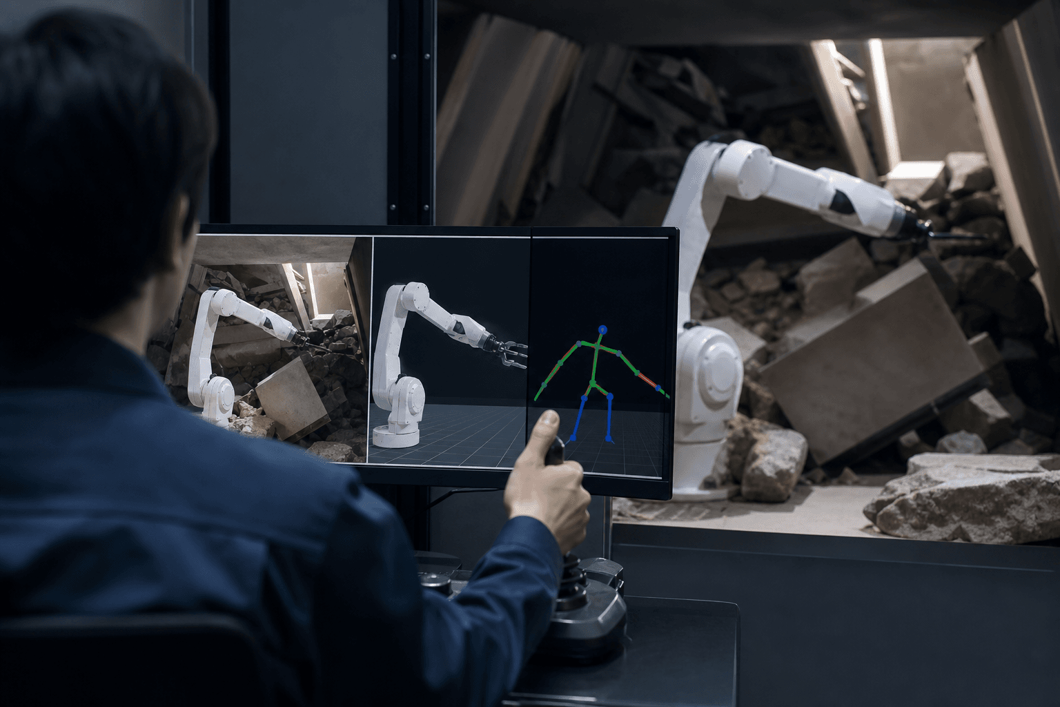 遮蔽下でも腕動作を正確再現、低コスト遠隔操作技術が登場